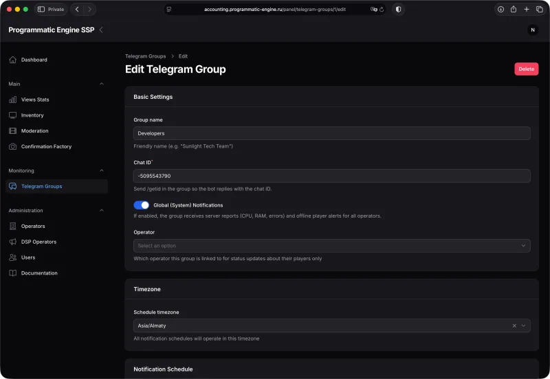 Telegram Monitoring